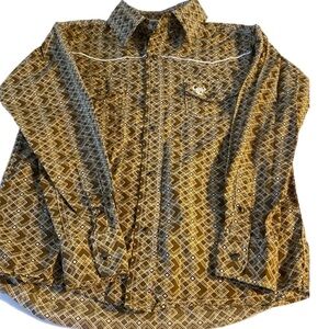 EUC Cowboy Hardware Shirt, Full SNAP, Cotton, country, western, Sz M, Unisex​​​